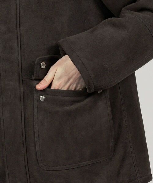 TOMORROWLAND / トゥモローランド レザーブルゾン・ジャケット | 【別注】EMMETI ムートンフーデッドコート | 詳細9