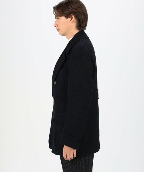 TOMORROWLAND / トゥモローランド ピーコート | プレミアムシェットランドウール ショートポロコート | 詳細3