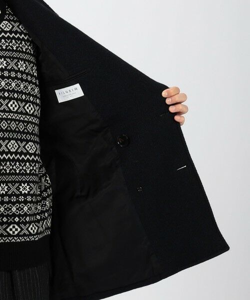 TOMORROWLAND / トゥモローランド ピーコート | プレミアムシェットランドウール ショートポロコート | 詳細5