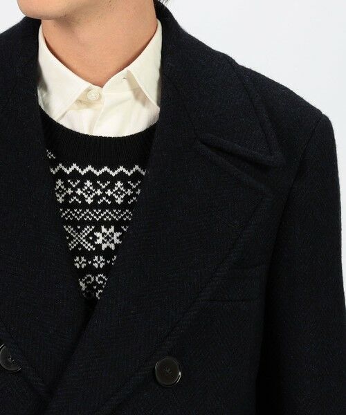 TOMORROWLAND / トゥモローランド ピーコート | プレミアムシェットランドウール ショートポロコート | 詳細6