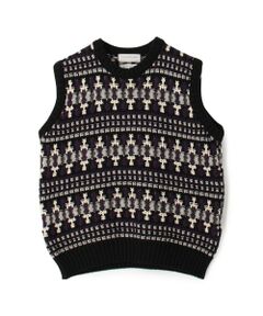 TOMORROWLAND / トゥモローランド ニット・セーター | 【別注】Redeux メリノウールフェアアイル柄 クルーネックニットベスト