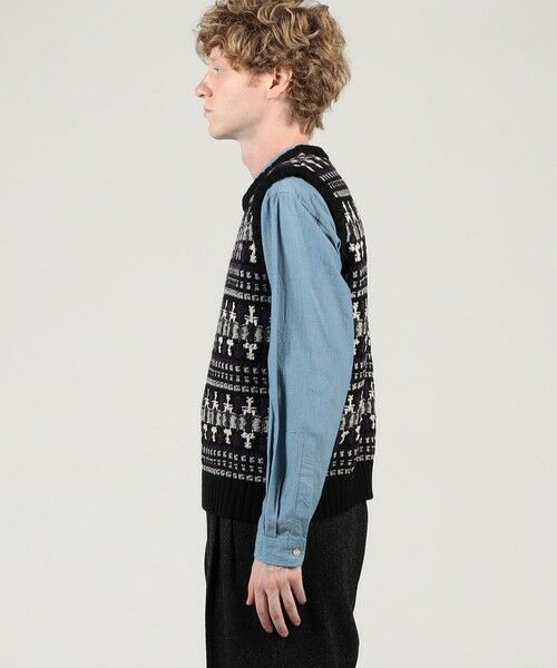 TOMORROWLAND / トゥモローランド ニット・セーター | 【別注】Redeux メリノウールフェアアイル柄 クルーネックニットベスト | 詳細3