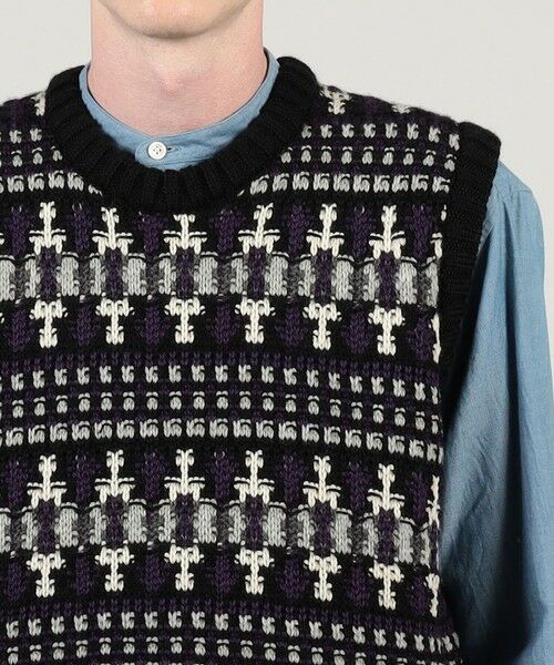 TOMORROWLAND / トゥモローランド ニット・セーター | 【別注】Redeux メリノウールフェアアイル柄 クルーネックニットベスト | 詳細5