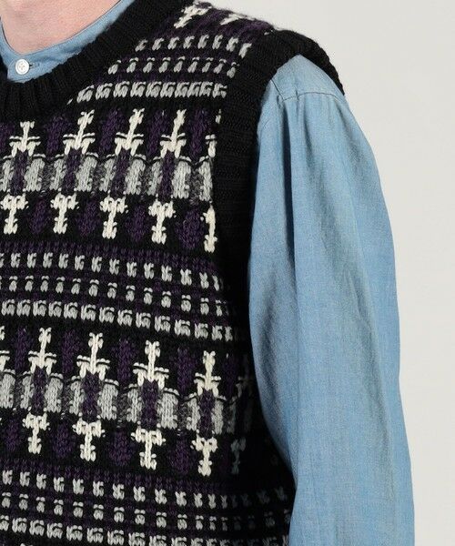 TOMORROWLAND / トゥモローランド ニット・セーター | 【別注】Redeux メリノウールフェアアイル柄 クルーネックニットベスト | 詳細6