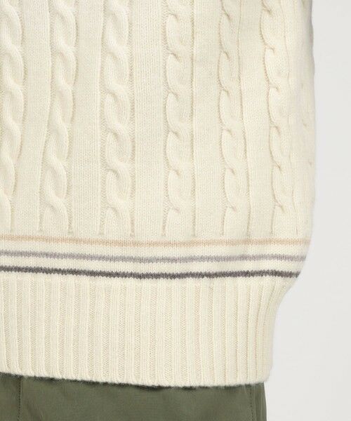 TOMORROWLAND / トゥモローランド ニット・セーター | 【別注】RICHMOND KNITWEAR ウールケーブル Vネックベスト | 詳細7