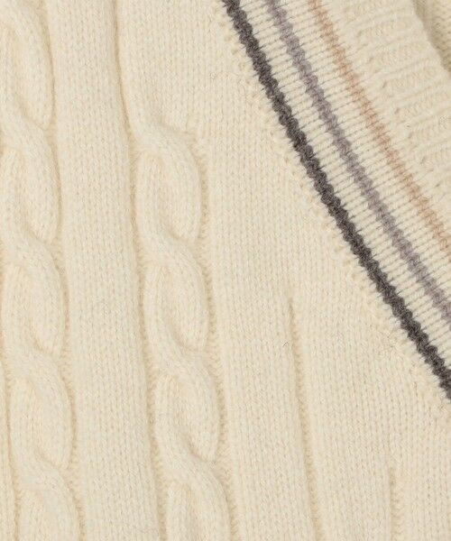TOMORROWLAND / トゥモローランド ニット・セーター | 【別注】RICHMOND KNITWEAR ウールケーブル Vネックベスト | 詳細8