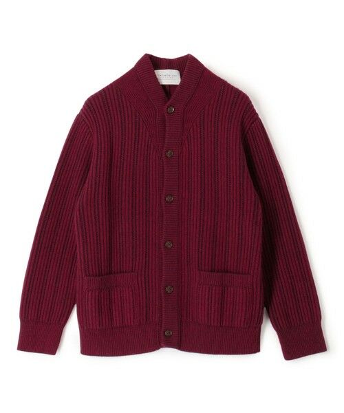 TOMORROWLAND / トゥモローランド ニット・セーター | ウールカシミヤシルク リブVネックカーディガン(38 ダークレッド)
