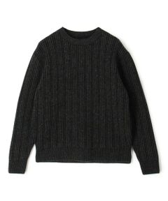 TOMORROWLAND / トゥモローランド ニット・セーター | ウールカシミヤシルク リブクルーネックプルオーバーニット