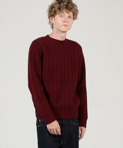 TOMORROWLAND / トゥモローランド ニット・セーター | ウールカシミヤシルク リブクルーネックプルオーバーニット | 詳細1