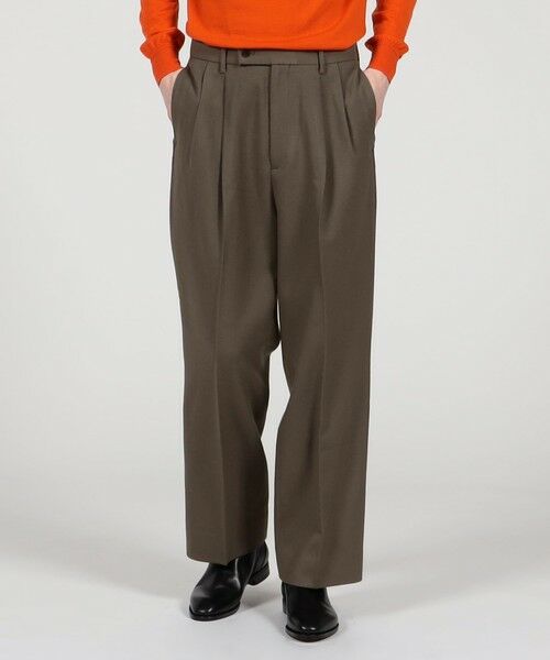 TOMORROWLAND / トゥモローランド その他パンツ | ドライウールツイル 2プリーツワイドストレートバレルパンツ | 詳細1