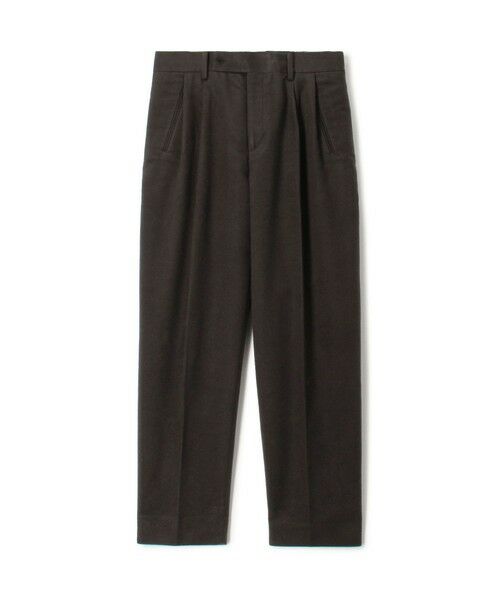 TOMORROWLAND / トゥモローランド その他パンツ | コットンシルクモールスキン 1プリーツ テーパードパンツ(17 チャコールグレー)