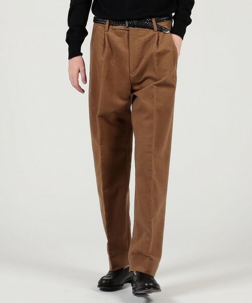 TOMORROWLAND / トゥモローランド その他パンツ | コットンシルクモールスキン 1プリーツ テーパードパンツ | 詳細1
