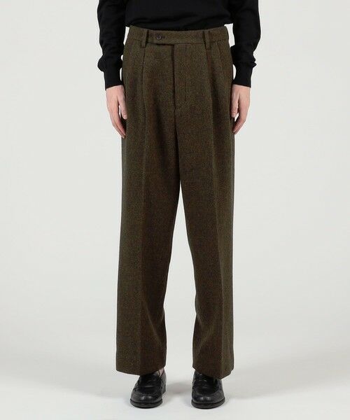 TOMORROWLAND / トゥモローランド その他パンツ | ウールツイードヘリンボーン 2プリーツワイドストレートバレルパンツ | 詳細2