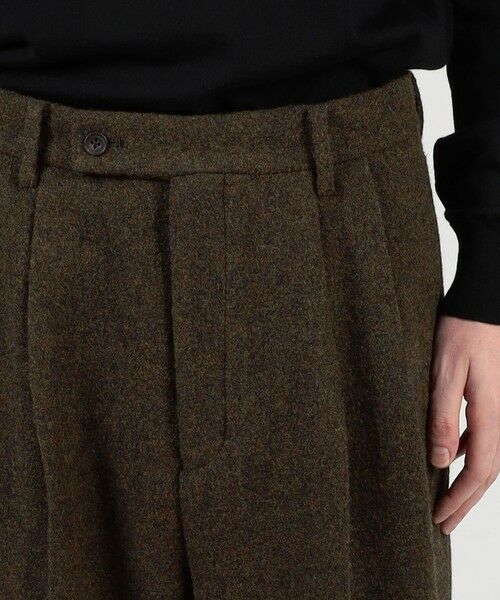 TOMORROWLAND / トゥモローランド その他パンツ | ウールツイードヘリンボーン 2プリーツワイドストレートバレルパンツ | 詳細5