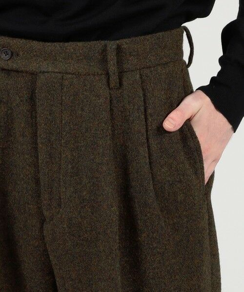 TOMORROWLAND / トゥモローランド その他パンツ | ウールツイードヘリンボーン 2プリーツワイドストレートバレルパンツ | 詳細7