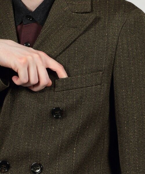 TOMORROWLAND / トゥモローランド テーラードジャケット | ウールアクリルナイロンストライプ ダブルブレステッド6Bジャケット | 詳細11