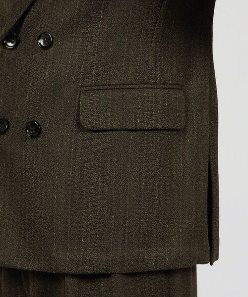 TOMORROWLAND / トゥモローランド テーラードジャケット | ウールアクリルナイロンストライプ ダブルブレステッド6Bジャケット | 詳細12