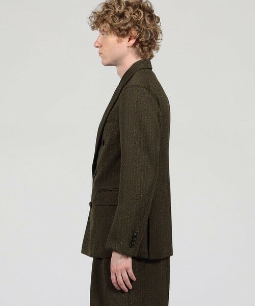 TOMORROWLAND / トゥモローランド テーラードジャケット | ウールアクリルナイロンストライプ ダブルブレステッド6Bジャケット | 詳細3