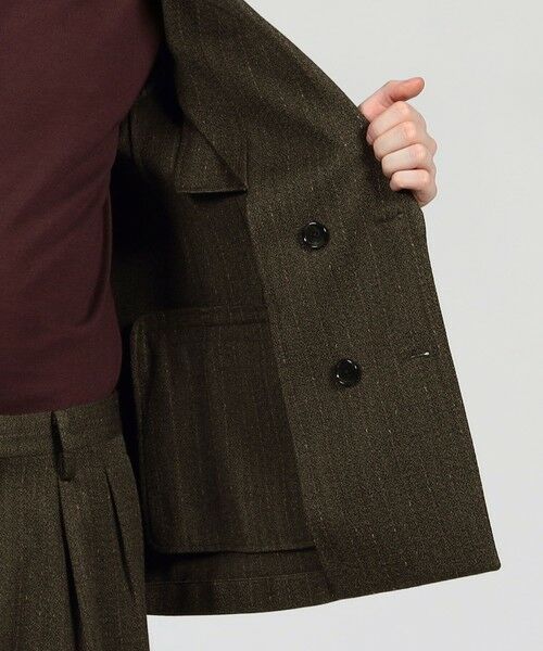 TOMORROWLAND / トゥモローランド テーラードジャケット | ウールアクリルナイロンストライプ ダブルブレステッド6Bジャケット | 詳細5