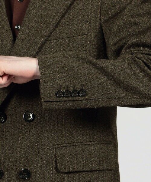 TOMORROWLAND / トゥモローランド テーラードジャケット | ウールアクリルナイロンストライプ ダブルブレステッド6Bジャケット | 詳細9