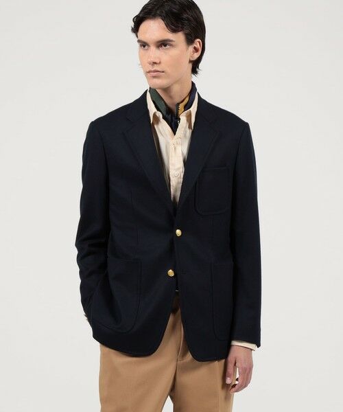 TOMORROWLAND / トゥモローランド テーラードジャケット | カレッジフランネルウール シングルブレステッド メタル釦 3Bジャケット | 詳細1