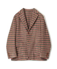 TOMORROWLAND / トゥモローランド テーラードジャケット | シルクガンクラブチェック シングルブレステッド2Bジャケット