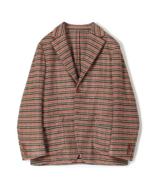 TOMORROWLAND / トゥモローランド テーラードジャケット | シルクガンクラブチェック シングルブレステッド2Bジャケット(46 ベージュ系)