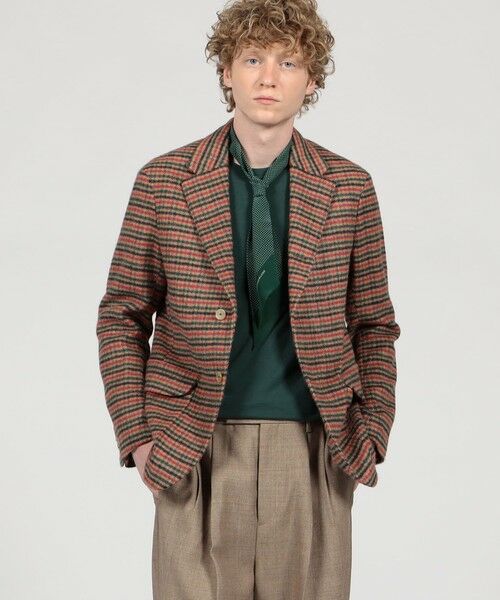 TOMORROWLAND / トゥモローランド テーラードジャケット | シルクガンクラブチェック シングルブレステッド2Bジャケット | 詳細1