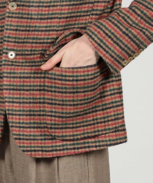 TOMORROWLAND / トゥモローランド テーラードジャケット | シルクガンクラブチェック シングルブレステッド2Bジャケット | 詳細11