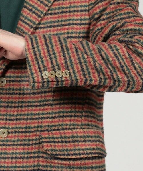 TOMORROWLAND / トゥモローランド テーラードジャケット | シルクガンクラブチェック シングルブレステッド2Bジャケット | 詳細9