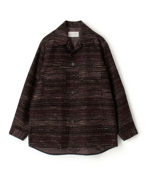 TOMORROWLAND/トゥモローランド ミックスツイード ダブルポケットシャツブルゾン 34 ピンク系 M TOMORROWLAND/トゥモローランド ミックスツイード ダブルポケットシャツブルゾン 34 ピンク系 M