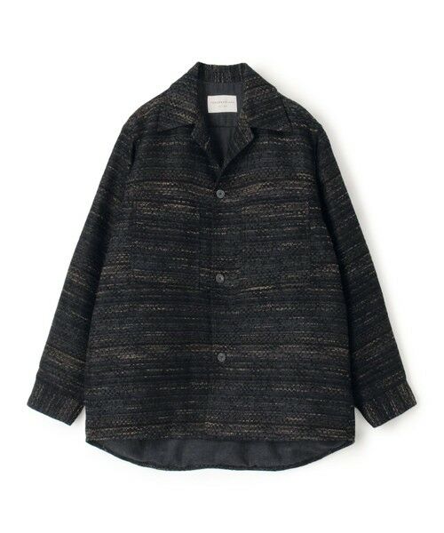 TOMORROWLAND/トゥモローランド ミックスツイード ダブルポケットシャツブルゾン 68 ネイビー系 M TOMORROWLAND/トゥモローランド ミックスツイード ダブルポケットシャツブルゾン 68 ネイビー系 M