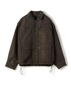 TOMORROWLAND / トゥモローランド ブルゾン | ウールメルトンストライプ ショートブルゾン