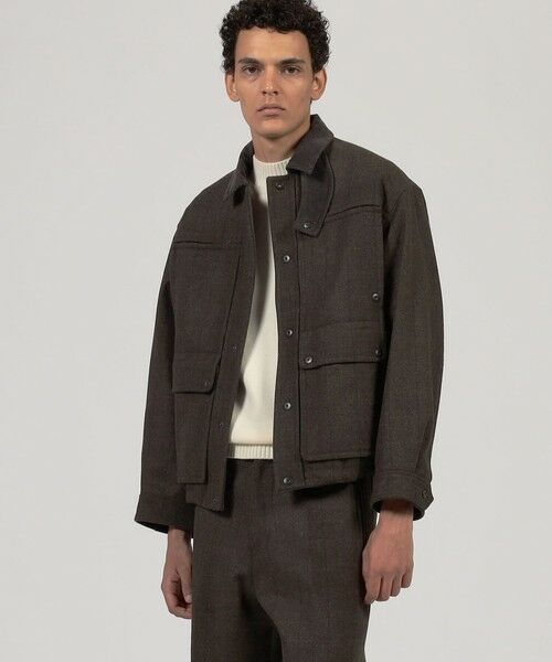 TOMORROWLAND / トゥモローランド ブルゾン | ウールメルトンストライプ ショートブルゾン | 詳細2