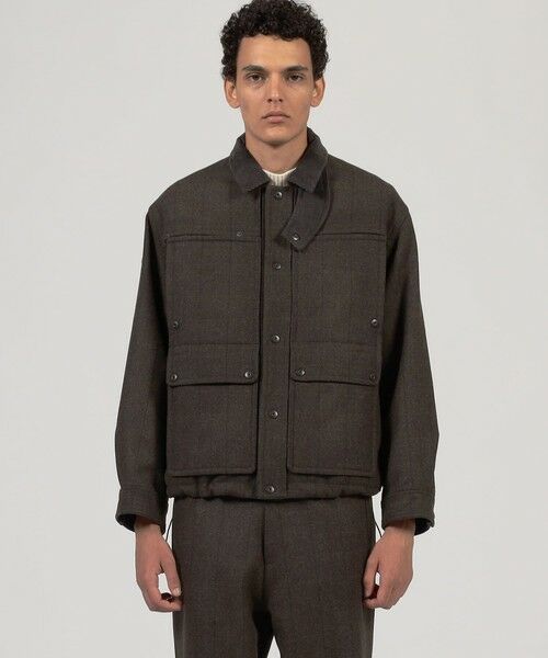 TOMORROWLAND / トゥモローランド ブルゾン | ウールメルトンストライプ ショートブルゾン | 詳細3