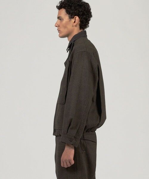 TOMORROWLAND / トゥモローランド ブルゾン | ウールメルトンストライプ ショートブルゾン | 詳細4