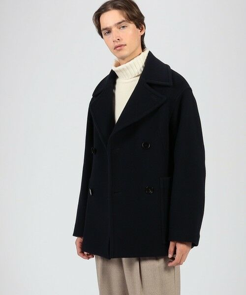 TOMORROWLAND / トゥモローランド ピーコート | ラムウールモッサー ダブルブレステッド4B Pコート | 詳細1