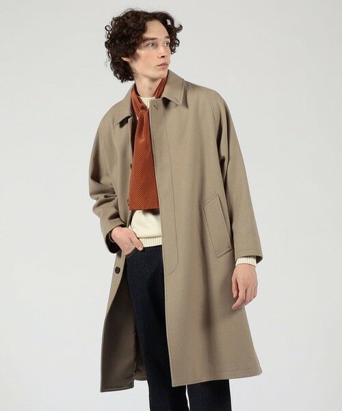 TOMORROWLAND / トゥモローランド ステンカラーコート | ウールナイロン バルカラーコート | 詳細1