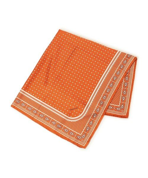 TOMORROWLAND / トゥモローランド バンダナ・スカーフ | TOMORROWLAND シルクバンダナ柄スカーフ(28 オレンジ系)