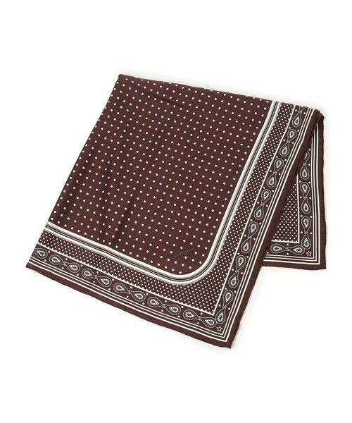 TOMORROWLAND / トゥモローランド バンダナ・スカーフ | TOMORROWLAND シルクバンダナ柄スカーフ(48 ブラウン系)