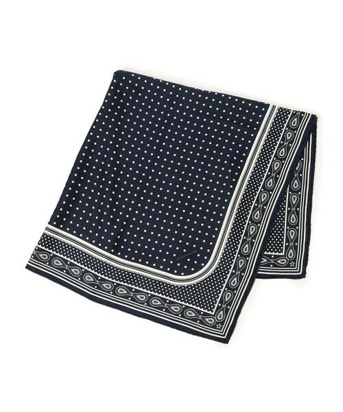 TOMORROWLAND / トゥモローランド バンダナ・スカーフ | TOMORROWLAND シルクバンダナ柄スカーフ(68 ネイビー系)