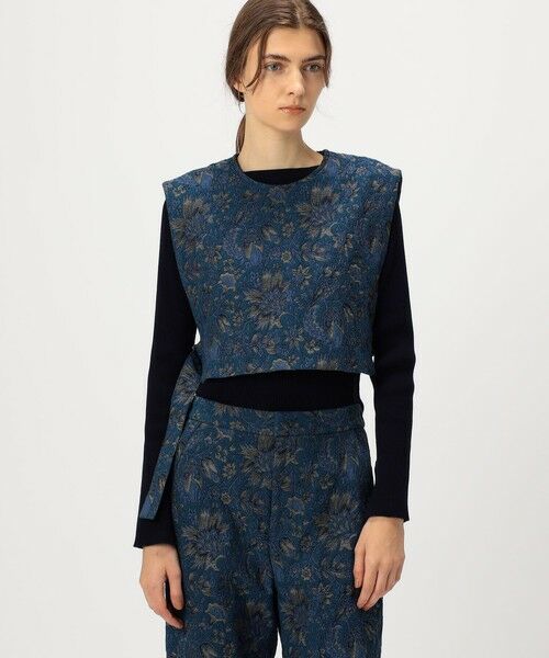 TOMORROWLAND / トゥモローランド ベスト | コットンポリエステルジャカード コンパクトジレ | 詳細2