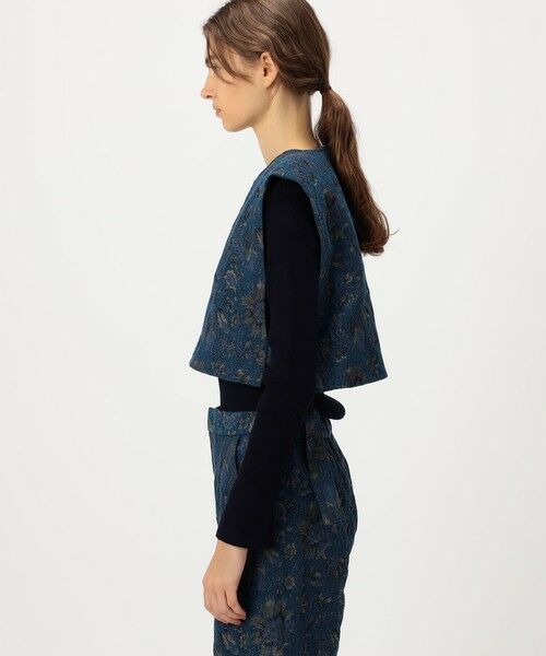 TOMORROWLAND / トゥモローランド ベスト | コットンポリエステルジャカード コンパクトジレ | 詳細3