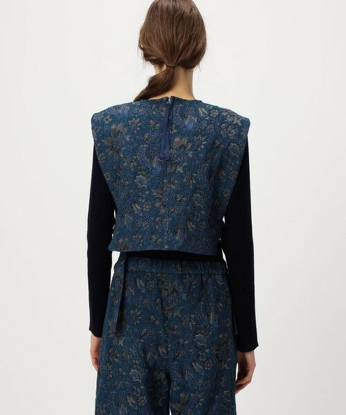 TOMORROWLAND / トゥモローランド ベスト | コットンポリエステルジャカード コンパクトジレ | 詳細4