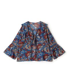 TOMORROWLAND / トゥモローランド シャツ・ブラウス | レーヨンプリント フリルブラウス