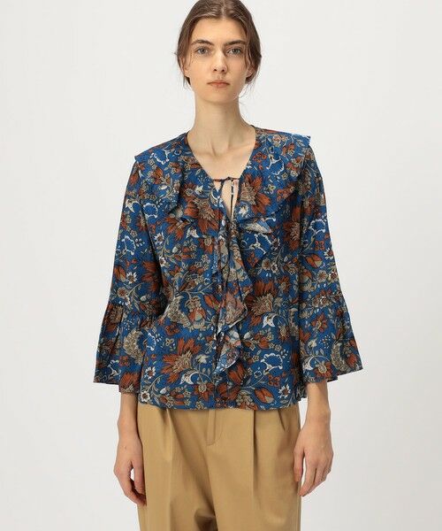 TOMORROWLAND / トゥモローランド シャツ・ブラウス | レーヨンプリント フリルブラウス | 詳細2