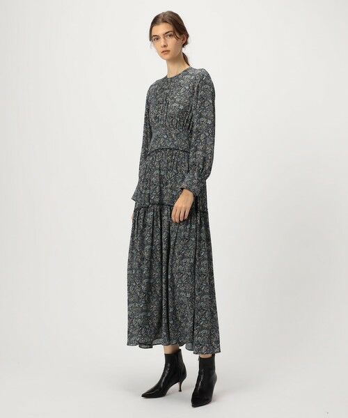 TOMORROWLAND / トゥモローランド ロング・マキシ丈ワンピース | ポリエステルジョーゼットプリント ティアードワンピース | 詳細1