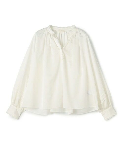 TOMORROWLAND / トゥモローランド シャツ・ブラウス | 【WEB先行予約】コットンシルクサテン スキッパーブラウス(11 ホワイト)