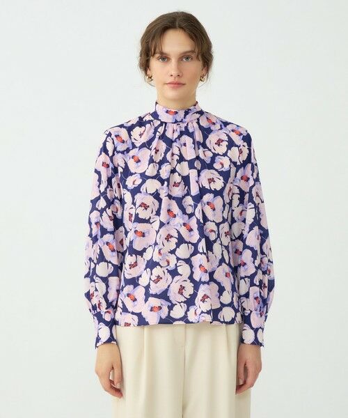 TOMORROWLAND / トゥモローランド シャツ・ブラウス | フェザリーフラワープリント ボウタイブラウス | 詳細2
