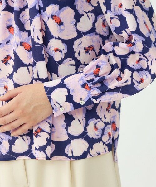 TOMORROWLAND / トゥモローランド シャツ・ブラウス | フェザリーフラワープリント ボウタイブラウス | 詳細8